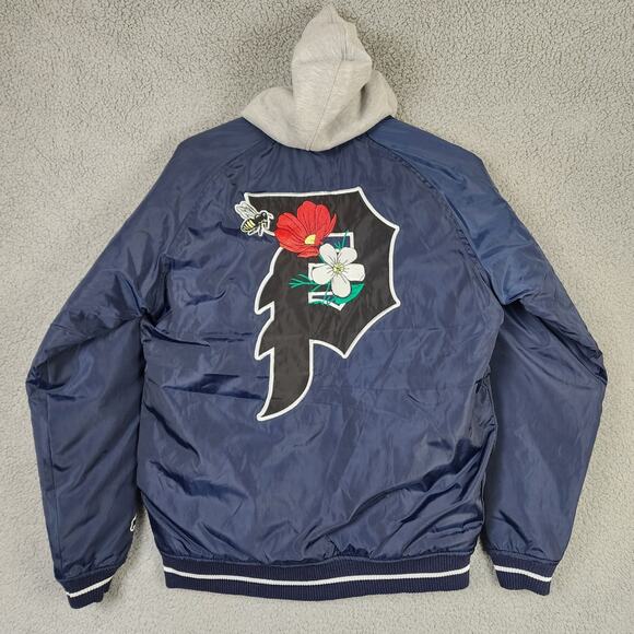 NWT Primitive Keeper Two-Fer Varsity Jacket Mens Sz Medium Skate - Picture 2 of 8